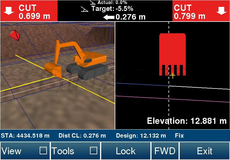 Guidage des engisn de terrassement grâce à la maquette numérique