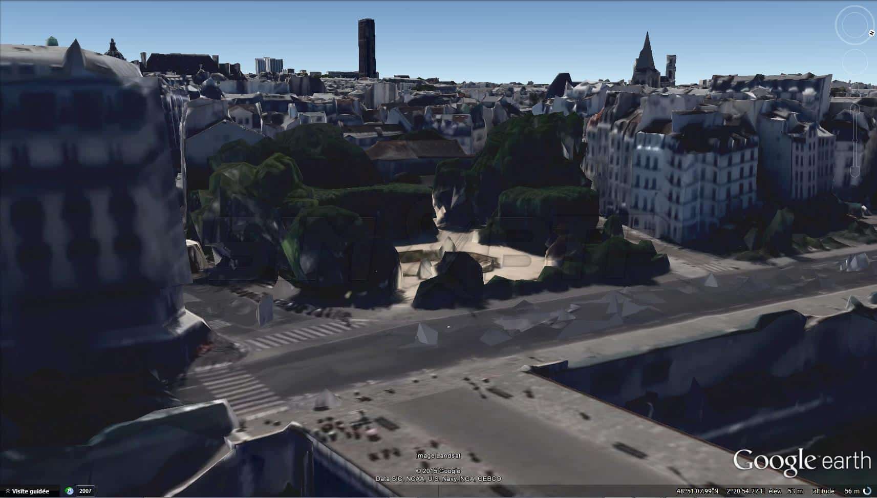 Vue 3D dans Google Earth